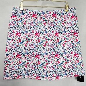 LouKeith Women's Tennis Skort Skirt Floral Print Built-In Mesh Shorts Size XXL